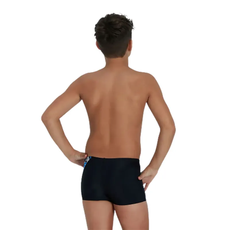 Speedo Boy's Digital Panel Aquashort Navy-5